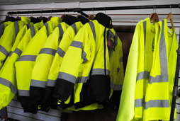 Safety vests and clothing is shown and available at Sirco Industrial Supply’s store at 2127 Caughey Road in Erie, PA.